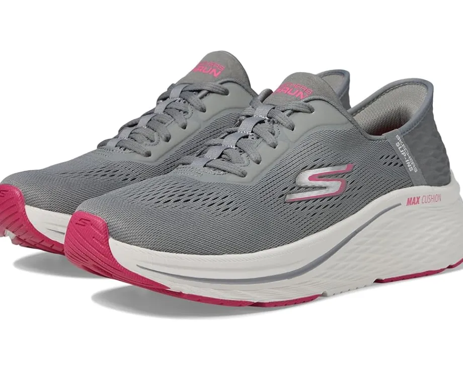 SKECHERS Max Cushioning Elite 2.0 Vanish Hands Free Slip-Ins Charcoal/Pink Discount