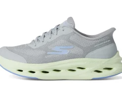 SKECHERS Max Cushioning Glide Step Hartford Hands Free Slip-Ins Gray/Lime New
