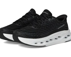 SKECHERS Max Cushioning Glide Step Sapphire Hands Free Slip-Ins Black/White Clearance