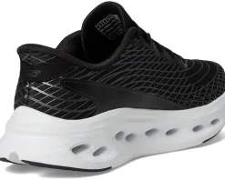 SKECHERS Max Cushioning Glide Step Sapphire Hands Free Slip-Ins Black/White Clearance