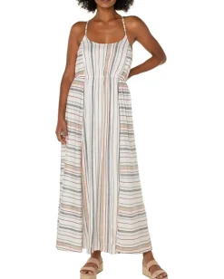 Liverpool Los Angeles Maxi Dress with Back Smocking Detail Multicolor Stripe