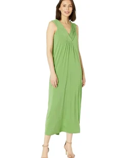 Maggy London Maxi Dress with Tucking Detail Fluorite Green New
