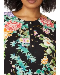 Women Johnny Was Maxi Henley Dress- Le Jardin