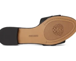 Vince Camuto Maxine Banded Buckle Slide Sandals Black Sale