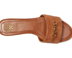 Women Vince Camuto Maxine Banded Buckle Slide Sandals