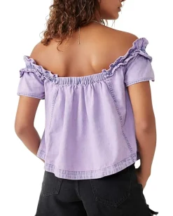 Free People Maxine Top Orchid Overdye Hot