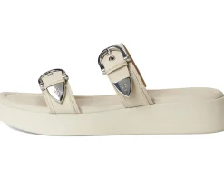 Frye Maya Buckle Sandals Ivory Discount