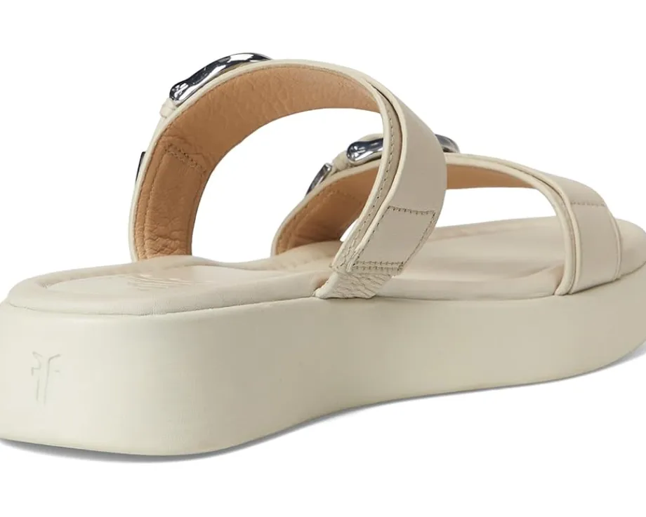 Frye Maya Buckle Sandals Ivory Discount