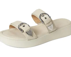 Frye Maya Buckle Sandals Ivory Discount