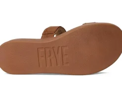Frye Maya Buckle Sandals Dark Latte New