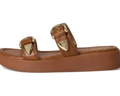 Frye Maya Buckle Sandals Dark Latte New