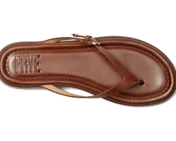 Frye Maya Buckle Thong Sandals Cinnamon