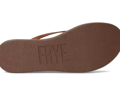 Frye Maya Buckle Thong Sandals Cinnamon