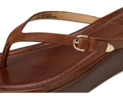 Frye Maya Buckle Thong Sandals Cinnamon
