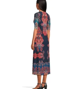 Johnny Was Maya Mesh Midi Dress Ryland Outlet