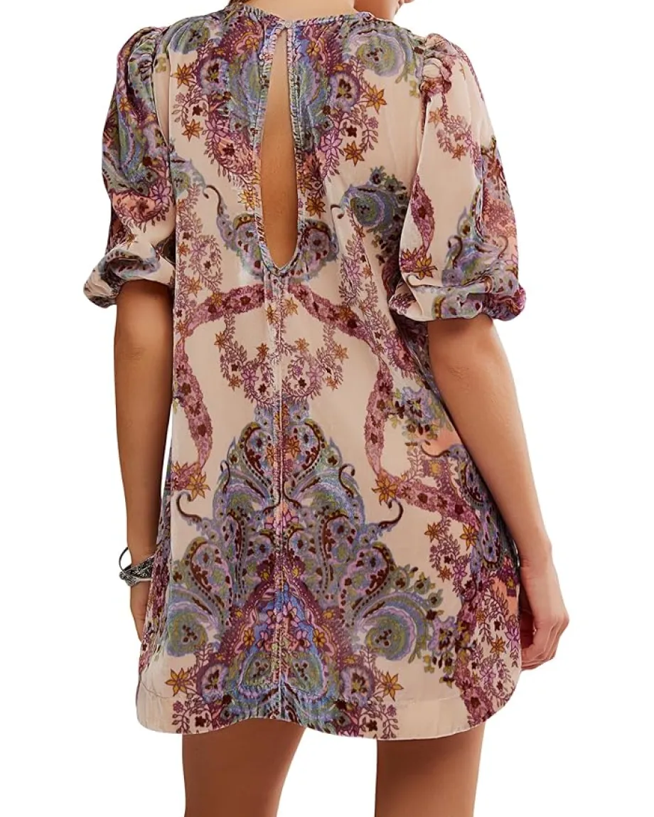 Women Free People Maye Printed Velvet Tunic