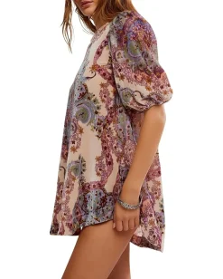 Women Free People Maye Printed Velvet Tunic