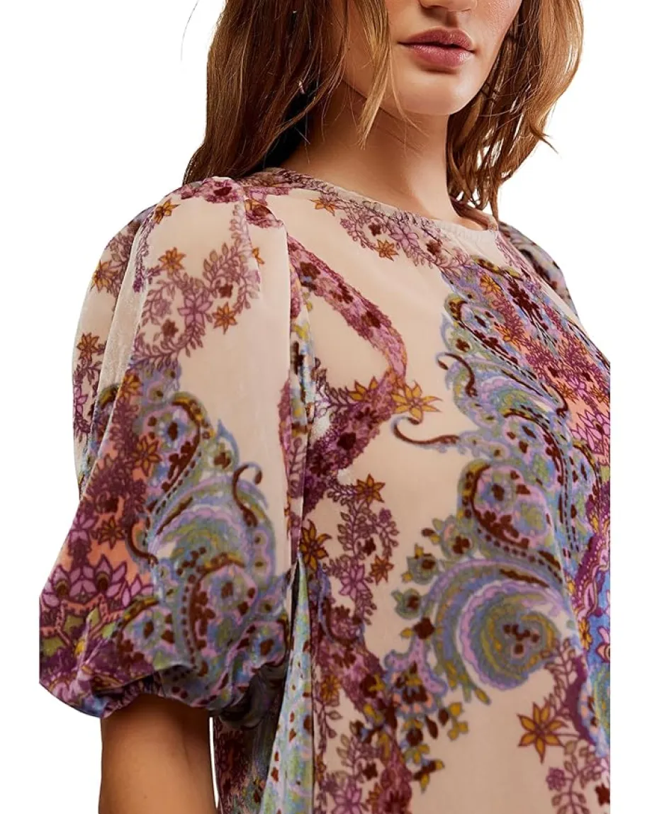 Women Free People Maye Printed Velvet Tunic