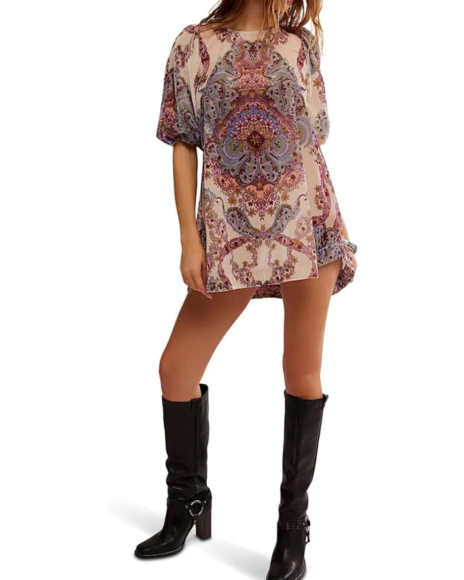 Women Free People Maye Printed Velvet Tunic