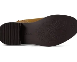 Clarks Maye Strap Dark Tan Leather Hot