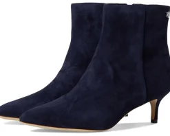 Lauren Ralph Lauren McKay Suede Bootie Heel Lauren Navy Outlet