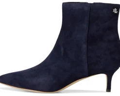 Lauren Ralph Lauren McKay Suede Bootie Heel Lauren Navy Outlet