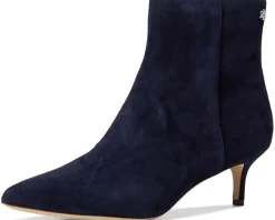 Lauren Ralph Lauren McKay Suede Bootie Heel Lauren Navy Outlet