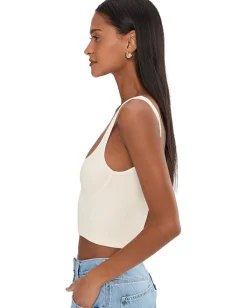Free People Meg Seamless Crop Ivory