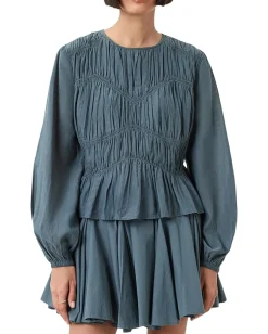 AllSaints Melani Top Dark Slate Blue Hot