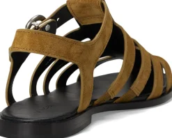 Vince Melina Olive Wood Green Suede Best