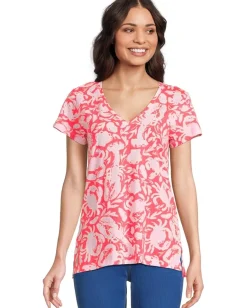 Lilly Pulitzer Meredith Tee Cane Coral Crab Collab Sale