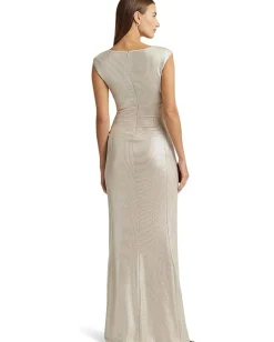 Women Lauren Ralph Lauren Metallic Sleeveless Gown