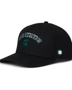 Black Clover Michigan State Game Day Adjustable Snapback Hat Black/Cotton Twill Dark Green 3d Embroidery Online