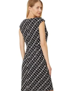 NIC+ZOE Midnight Shibori Dress Black Multi New