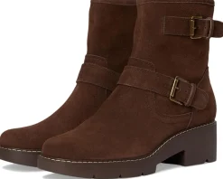 Lucky Brand Migyn Double Buckle Moto Boots Cappuccino Hot