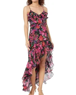 Women line and dot Mika Asymmetrical Dress