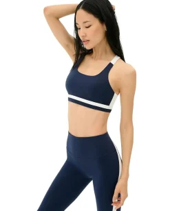 Splits59 Miles Rigor Medium Support Bra Indigo/White Clearance