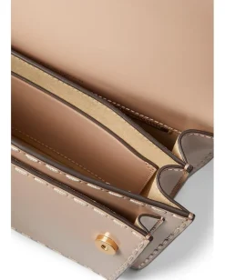 Tory Burch Miller Spazzolato Pick Stitch Small Flap Shoulder Bag Devon Sand Sale