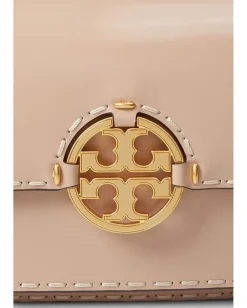 Tory Burch Miller Spazzolato Pick Stitch Small Flap Shoulder Bag Devon Sand Sale