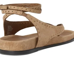 Madewell Millie Thong Lace Up Sandals - Suede Grom Tawny Khaki Hot