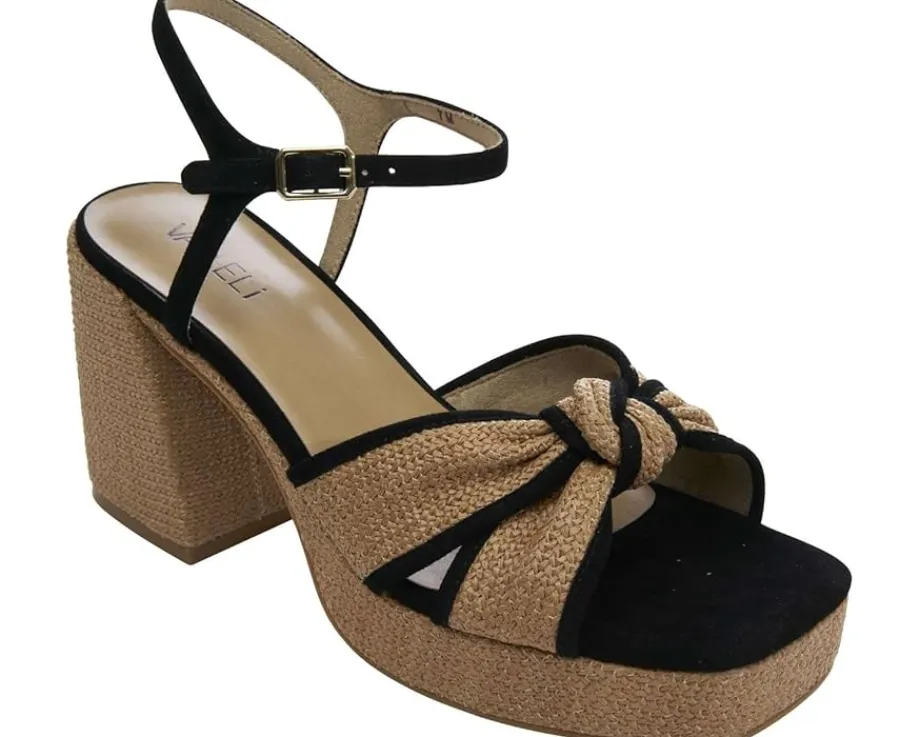 Vaneli Mina Black Suede/Nat Raffia Outlet