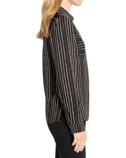 Women NIC+ZOE Mini Painted Stripe Shirt
