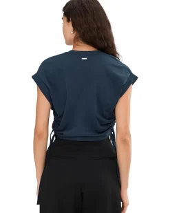 AllSaints Mira Satin Tee Collegiate Blue Outlet