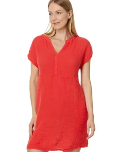 Michael Stars Mira Split Neck Dress Spritz Clearance