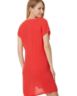 Michael Stars Mira Split Neck Dress Spritz Clearance