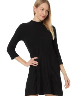 Michael Stars Mirabelle Elbow Sleeve Dress Black Sale