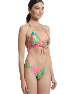 BECCA Mirage Mira Corset Halter Top Mutlicolor Hot