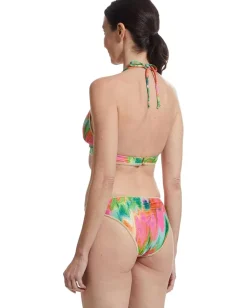 BECCA Mirage Mira Corset Halter Top Mutlicolor Hot