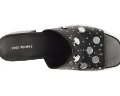 Free People Mirage Mules Black Leather New