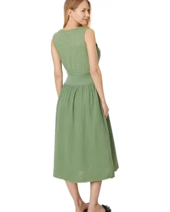 Mod-o-doc Mix Media Tank Midi Dress Mint Moss Discount